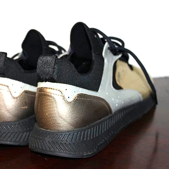 BOSS Hugo Boss Gold &amp; Black Sneakers Men’s Size 43 (US 10) – Designer Street Sty