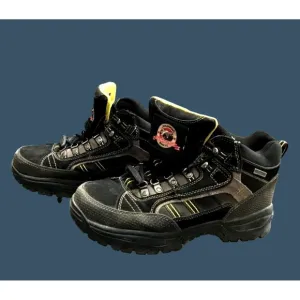 BRAHMA BOOTS- MENS BLACK STEEL TOE LACE UP WORKING BOOTS SIZE 10