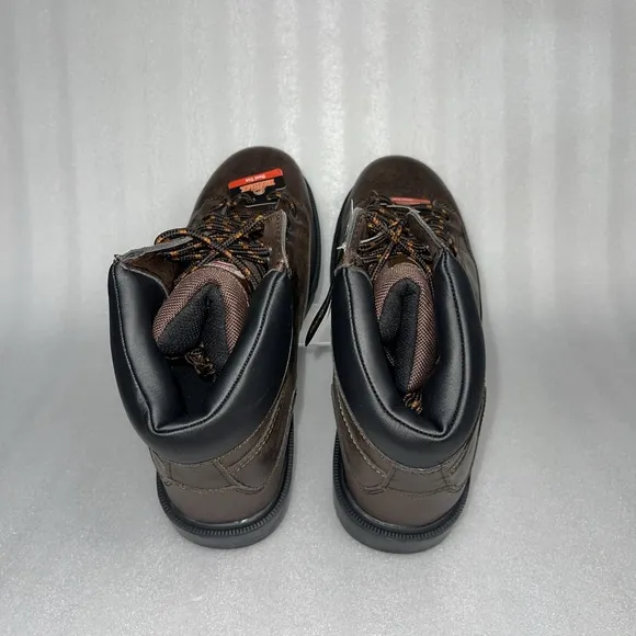 BRAHMA Dark Brown Men's Raid 6&quot; Steel Toe Work Boots Size 14 Slip Oil Resistant
