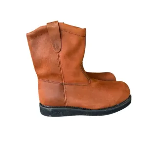Brahma Hutch II Men's Brown Leather Pull On Steel Toe Work Boots Size 11W