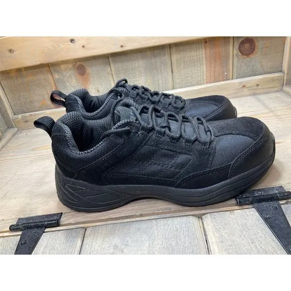 𝅺BRAHMA Steel Toe Safety Slip &amp; Oil Resistant Men's Work Shoes Size 7 All Black