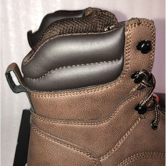 Brahma Vertex Men's 8&quot; Steel Toe Slip and Oil Resistant Brown Work Boots Size 13