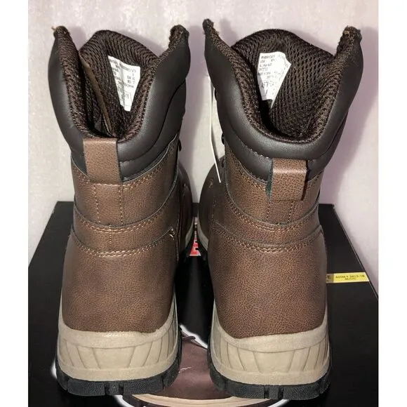 Brahma Vertex Men's 8&quot; Steel Toe Slip and Oil Resistant Brown Work Boots Size 13
