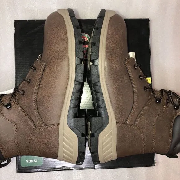 Brahma Vertex Men's 8&quot; Steel Toe Slip and Oil Resistant Brown Work Boots Size 13