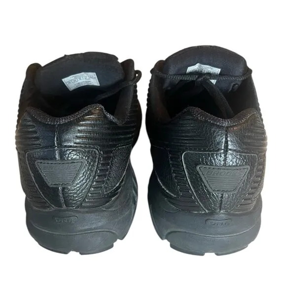 Brooks Addiction Walker 2 Black Leather Walking Sneaker Shoes Women Size 10 W