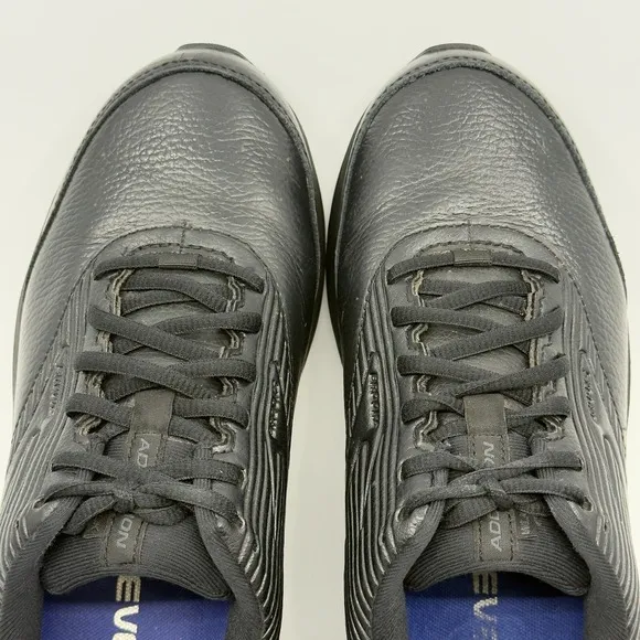Brooks Addiction Walker 2 Mens 8 D Black Leather Walking Shoes Lace Up Sneakers