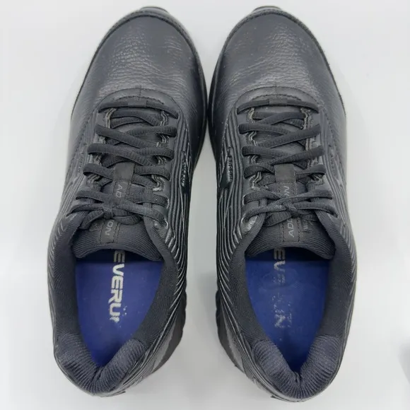 Brooks Addiction Walker 2 Mens 8 D Black Leather Walking Shoes Lace Up Sneakers