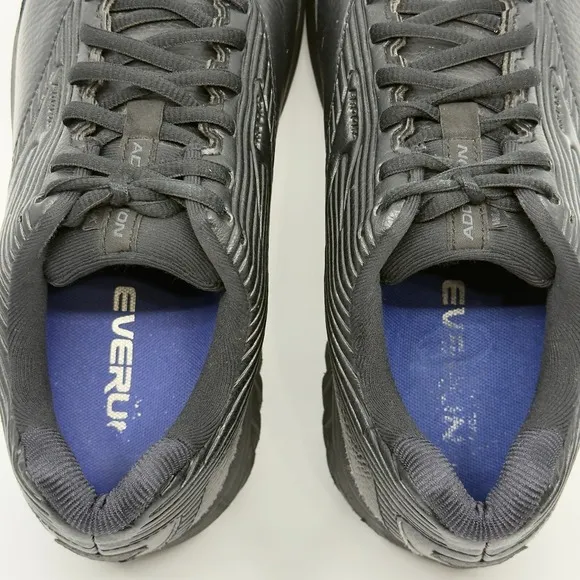 Brooks Addiction Walker 2 Mens 8 D Black Leather Walking Shoes Lace Up Sneakers