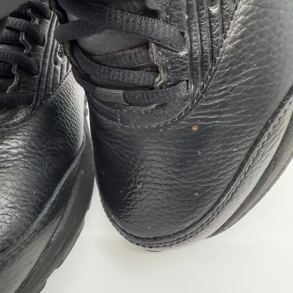 Brooks Addiction Walker 2 Mens 8 D Black Leather Walking Shoes Lace Up Sneakers