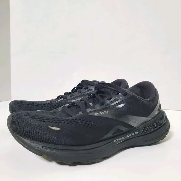 Brooks Adrenaline GTS 23 Black Running Shoes Size 8.5B Walking Sneakers Womens