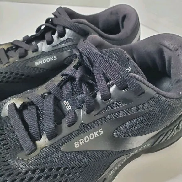 Brooks Adrenaline GTS 23 Black Running Shoes Size 8.5B Walking Sneakers Womens