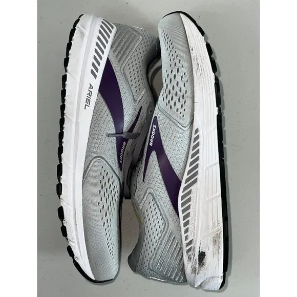 Brooks Ariel Womens Stability Running Shoes Gray &amp; Purple Size  11