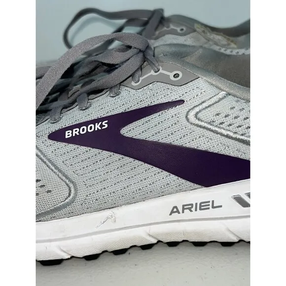 Brooks Ariel Womens Stability Running Shoes Gray &amp; Purple Size  11
