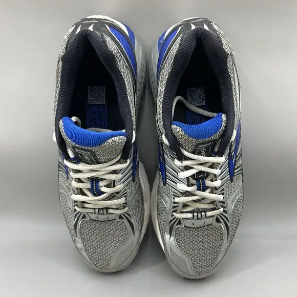 Brooks Beast 12 Running Sneakers Men Size 9.5 D Sliver Blue Mesh Comfort Shoes