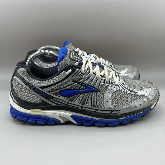 Brooks Beast 12 Running Sneakers Men Size 9.5 D Sliver Blue Mesh Comfort Shoes