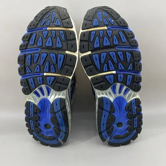 Brooks Beast 12 Running Sneakers Men Size 9.5 D Sliver Blue Mesh Comfort Shoes