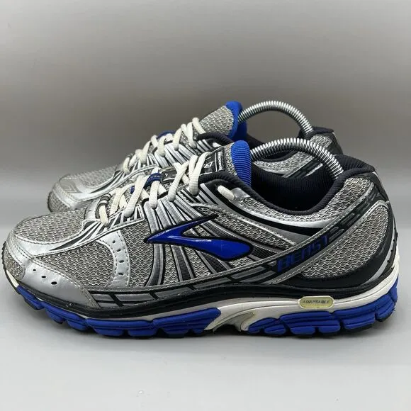Brooks Beast 12 Running Sneakers Men Size 9.5 D Sliver Blue Mesh Comfort Shoes