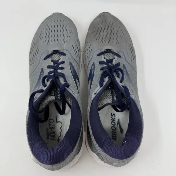 Brooks Beast 20 Shoes Mens 14 D Grey Blue Walking Running Sneakers 1103272E491