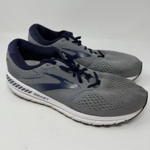 Brooks Beast 20 Shoes Mens 14 D Grey Blue Walking Running Sneakers 1103272E491
