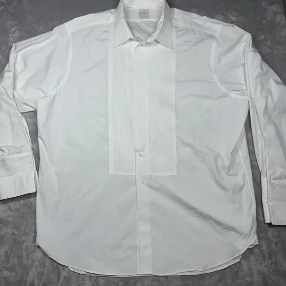 Brooks Brothers Golden Fleece Swiss Pleat French Cuff Tuxedo Shirt 19 36