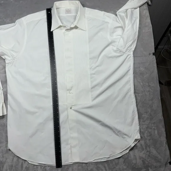Brooks Brothers Golden Fleece Swiss Pleat French Cuff Tuxedo Shirt 19 36