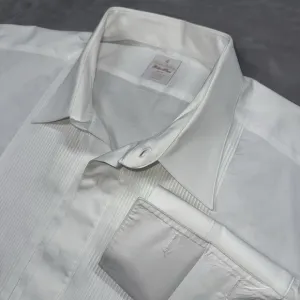 Brooks Brothers Golden Fleece Swiss Pleat French Cuff Tuxedo Shirt 19 36