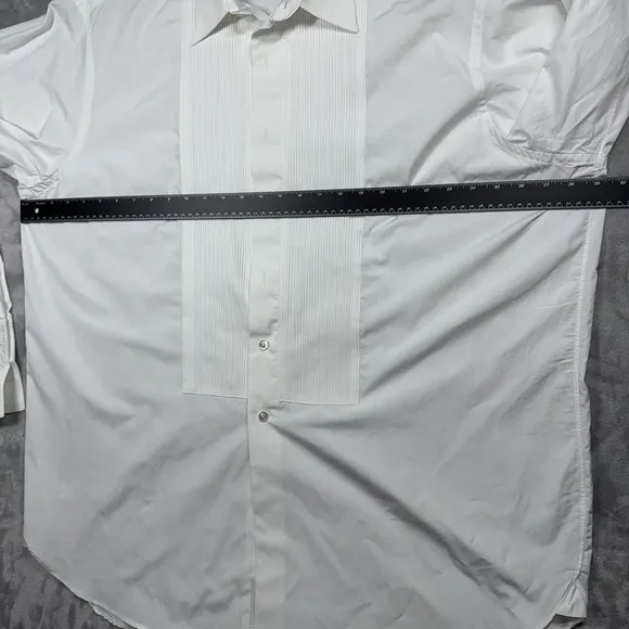 Brooks Brothers Golden Fleece Swiss Pleat French Cuff Tuxedo Shirt 19 36