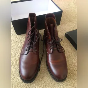 Brooks Brothers Red Fleece brown leather derby mens shoes size 11 LIKE NEW