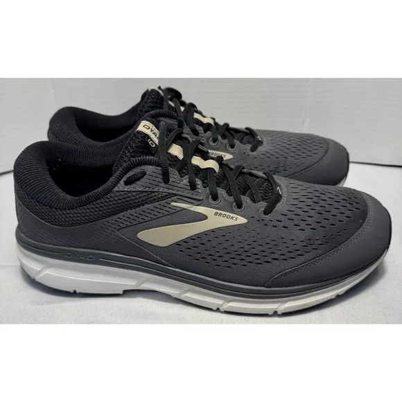BROOKS Dyad 10 Mens WIDE-2E Sz 12.5 Comfort Walking Running Sneakers Grey