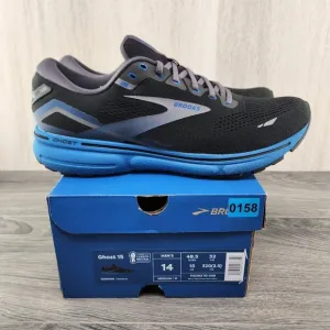 Brooks Ghost 15 Size 14 Mens Black Blackened Pearl Blue Athletic Running Shoes