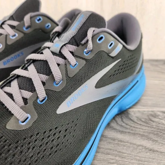 Brooks Ghost 15 Size 14 Mens Black Blackened Pearl Blue Athletic Running Shoes