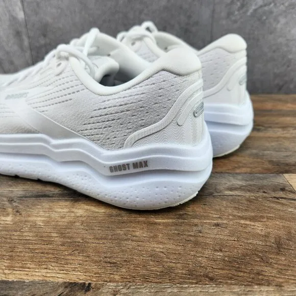 Brooks Ghost Max 2 Size 9 Mens Bright White Casual Walking Running Shoes