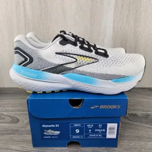 Brooks Glycerin 21 Size 9 Mens Coconut Forged Iron Grey Black Casual Shoes