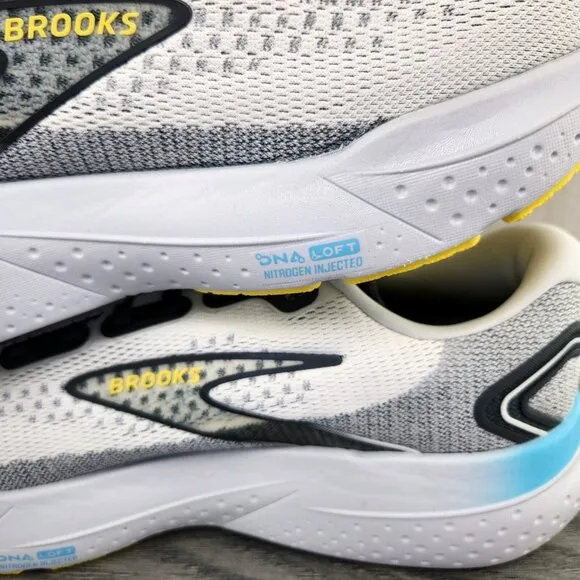 Brooks Glycerin 21 Size 9 Mens Coconut Forged Iron Grey Black Casual Shoes