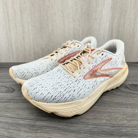 Brooks Glycerin 21 Snow Dawn Straw Size 12 Mens Grey Running Casual Shoes