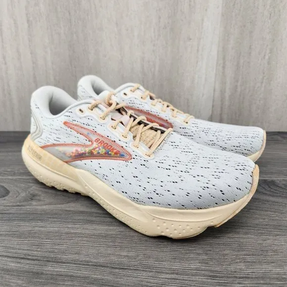 Brooks Glycerin 21 Snow Dawn Straw Size 12 Mens Grey Running Casual Shoes