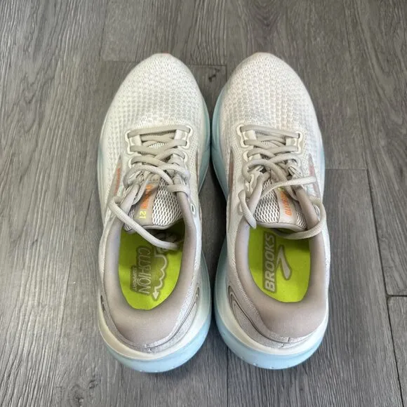 Brooks Glycerin 21 Womens 11 Shoes Beige 1204081B195 Running Walking Sneaker