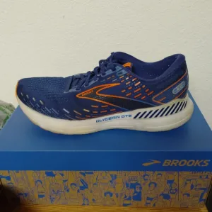 Brooks Glycerin GTS 20 Athletic Running Shoe Men's Blue and Orange