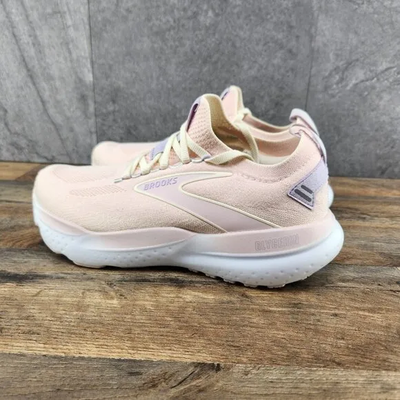 Brooks Glycerin StealthFit 21 Sz 8 Womens Pink Marshmallow Running Shoes