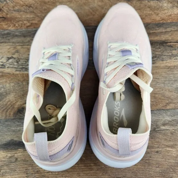 Brooks Glycerin StealthFit 21 Sz 8 Womens Pink Marshmallow Running Shoes