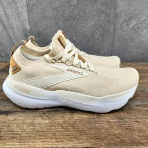 Brooks Glycerin StealthFit 21 Sz 9.5 Womens Cream Beige White Running Shoes