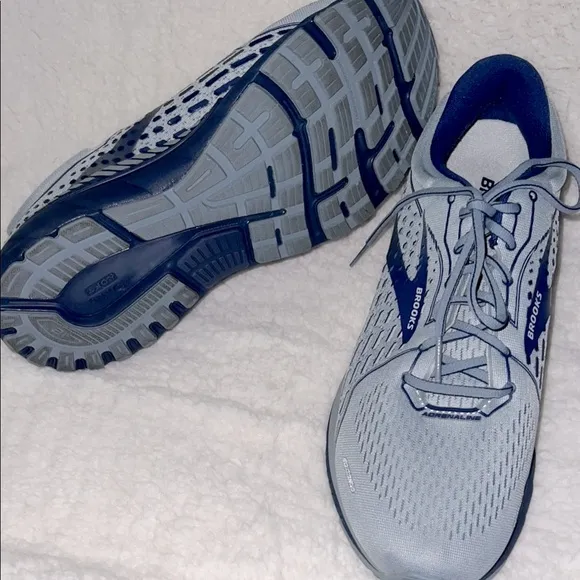 Brooks Gray and Blue Mesh Running Shoes