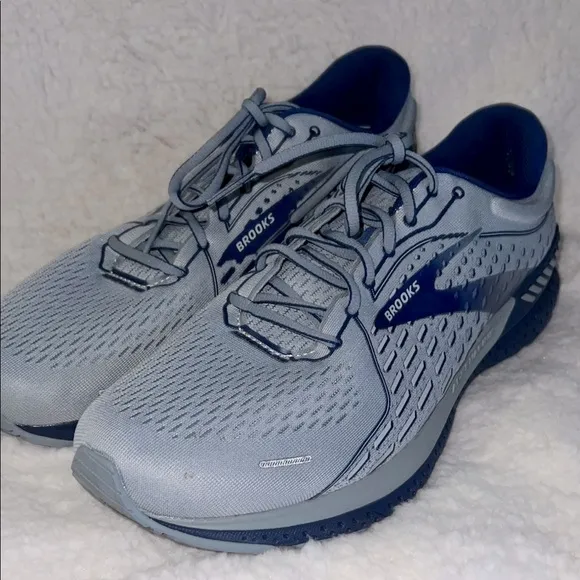 Brooks Gray and Blue Mesh Running Shoes