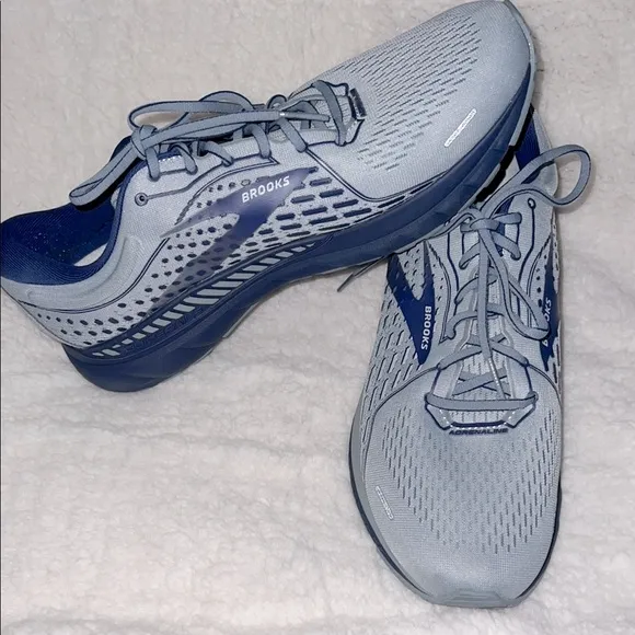 Brooks Gray and Blue Mesh Running Shoes