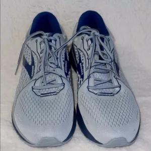 Brooks Gray and Blue Mesh Running Shoes