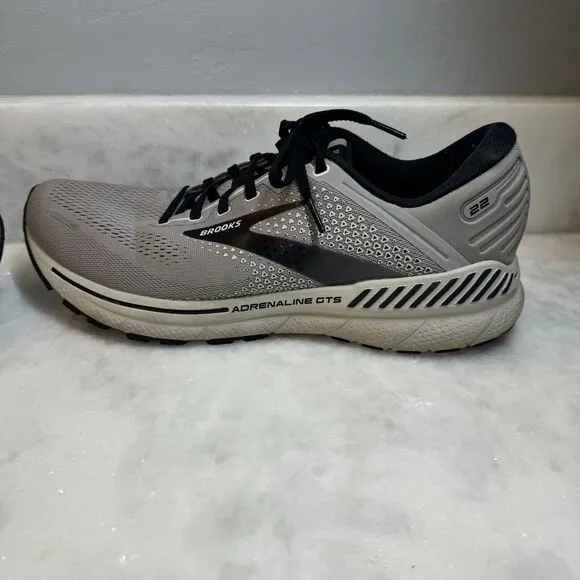 Brooks Mens Adrenaline GTS 22 1103661D012 Gray Running Shoes Sneakers Size 10 D