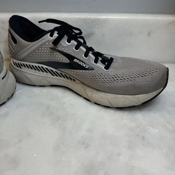 Brooks Mens Adrenaline GTS 22 1103661D012 Gray Running Shoes Sneakers Size 10 D