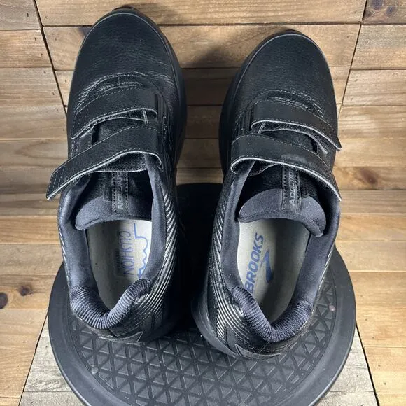 Brooks Men’s Size 10 D Addiction Walker V Strap Black Comfortable Walking Shoes
