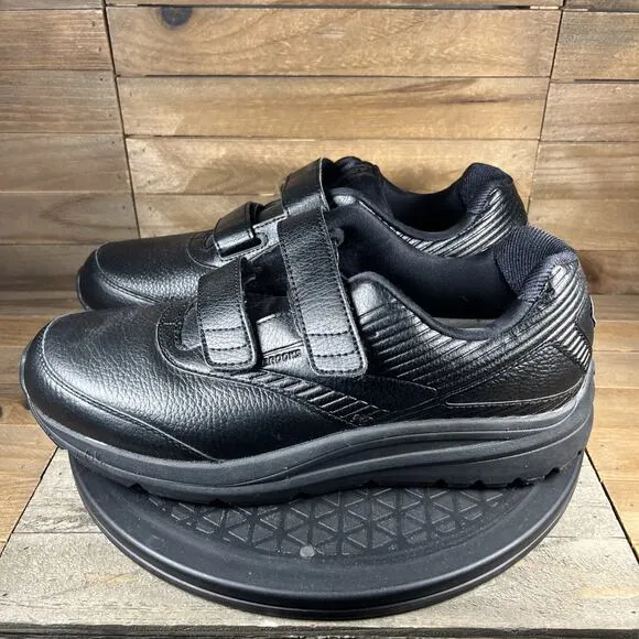 Brooks Men’s Size 10 D Addiction Walker V Strap Black Comfortable Walking Shoes