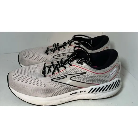 Brooks Shoes Womens 10 B Ariel GTS 23 Running Walking Gray Black 1203901B079 GYM